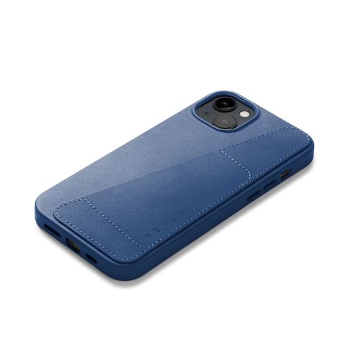 Mujjo Wallet Case iPhone 15 Monaco Blue