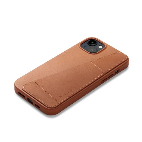 Mujjo Wallet Case iPhone 15 Tan