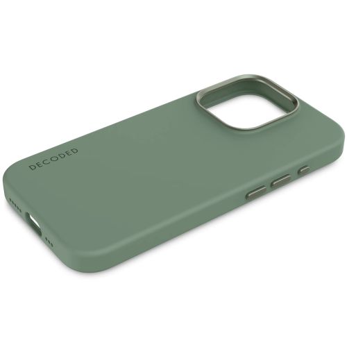 DECODED Silicone Backcover w/MagSafe for iPhone 15 Pro Max - Sage Leaf Green