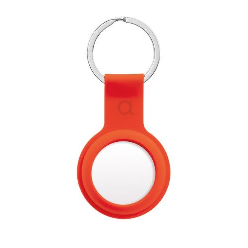 C&C Silicone holder with keychain for AirTag - Coral