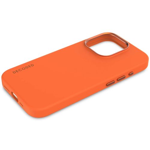 DECODED Silicone Backcover w/MagSafe for iPhone 15 Pro - Apricot Crush