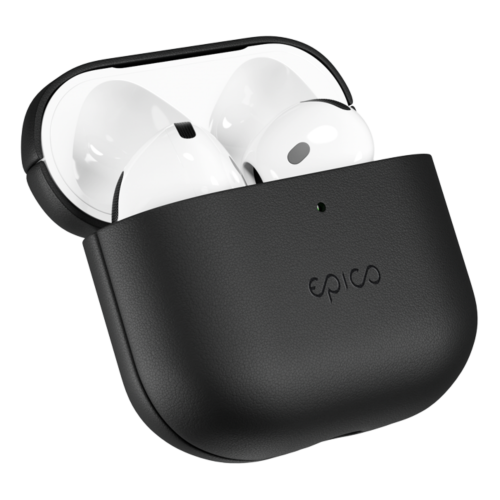 Epico Leather Cover for Airpods 4 - Black