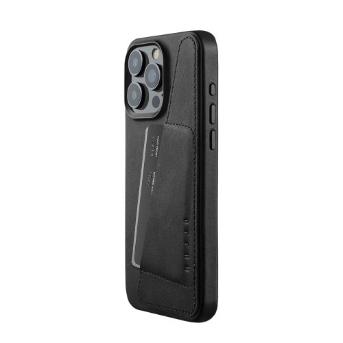 Mujjo Wallet Case iPhone 15 Pro Black