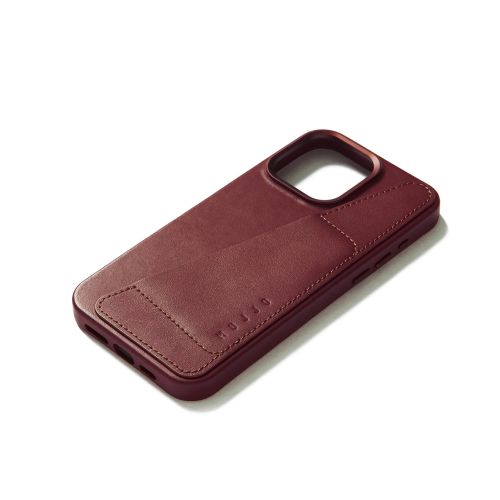 Mujjo Wallet Case iPhone 15 Pro Max Burgundy