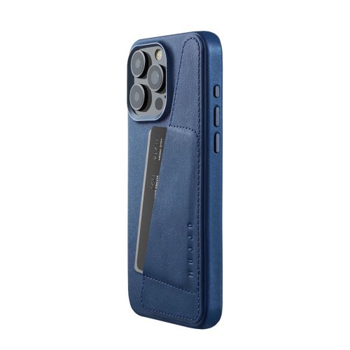 Mujjo Wallet Case iPhone 15 Pro Max Monaco Blue